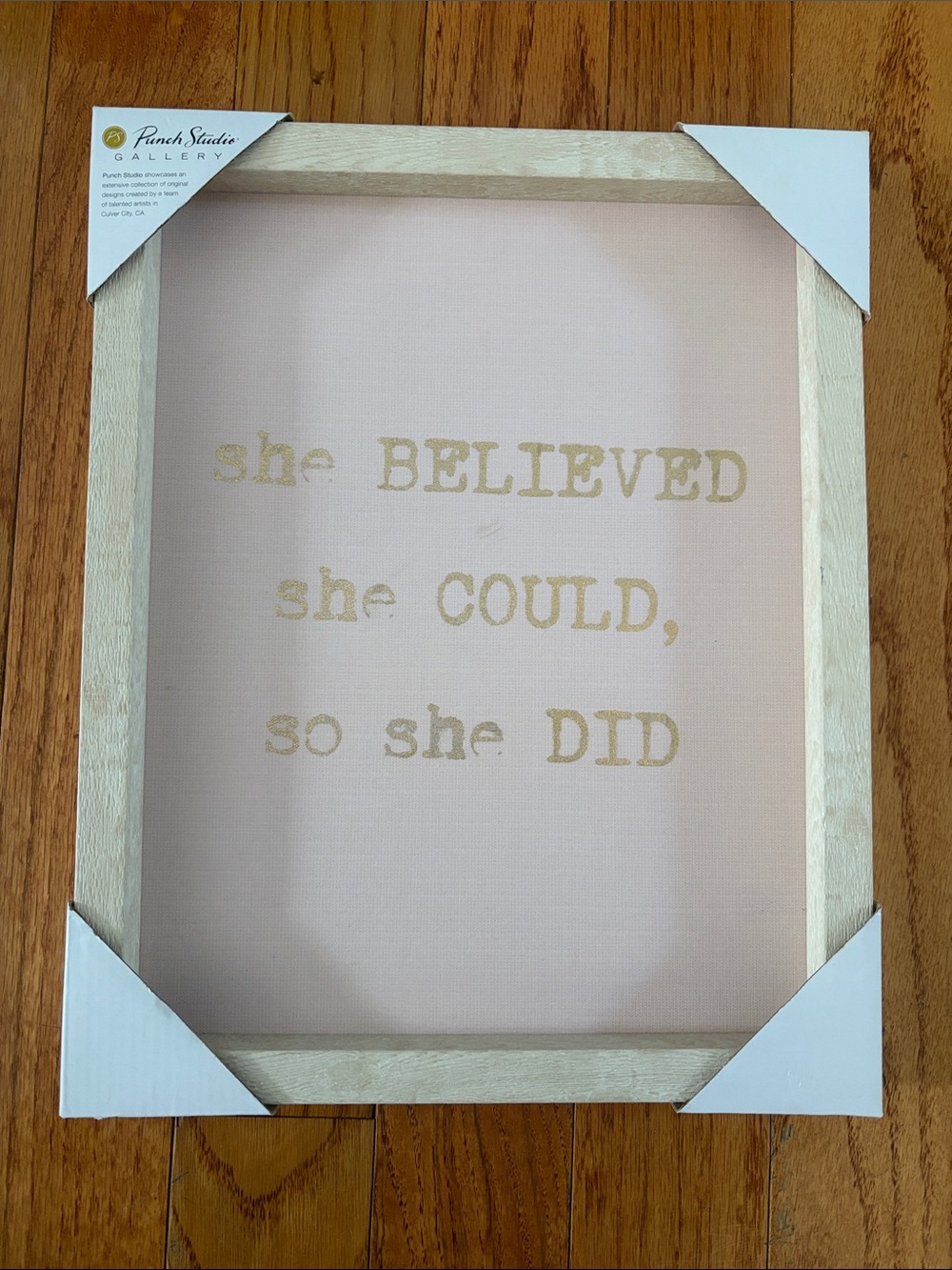 Punch Studio Pink and Gold Motivational Wall Art